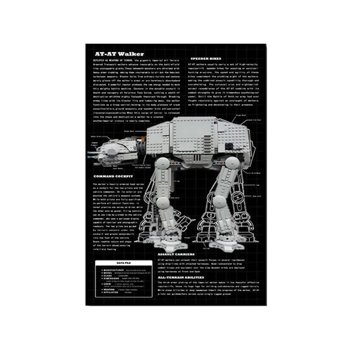 Wall Display Frame Compatible with LEGO® Star Wars™ AT - AT Walker 75288 - brkox