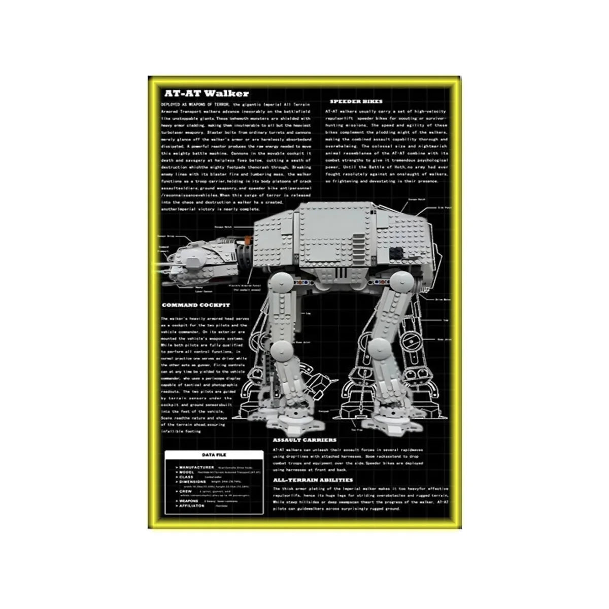 Wall Display Frame Compatible with LEGO® Star Wars™ AT - AT Walker 75288 - brkox