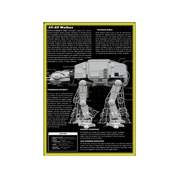 Wall Display Frame Compatible with LEGO® Star Wars™ AT - AT Walker 75288 - brickzonehub