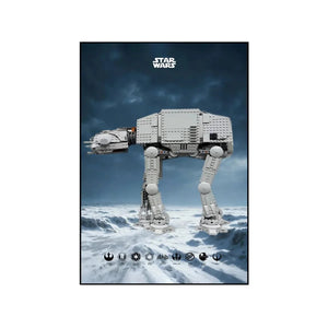 Wall Display Frame Compatible with LEGO® Star Wars™ AT - AT Walker 75288 Style A - brkox