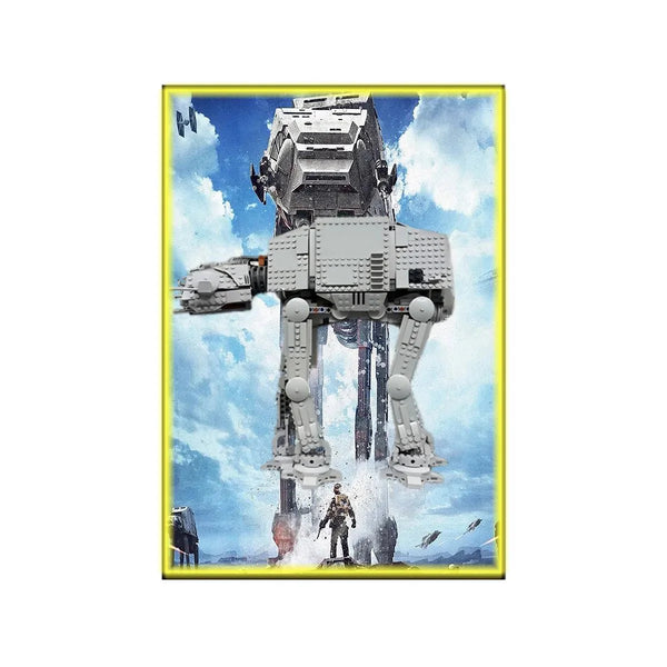 Wall Display Frame Compatible with LEGO® Star Wars™ AT - AT Walker 75288 Style B - brkox