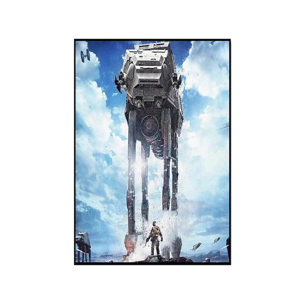 Wall Display Frame Compatible with LEGO® Star Wars™ AT - AT Walker 75288 Style B - brickzonehub