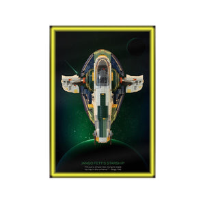 Wall Display Frame Compatible with LEGO® Star Wars™ Jango Fett’s Starship™ 75409 - brkox
