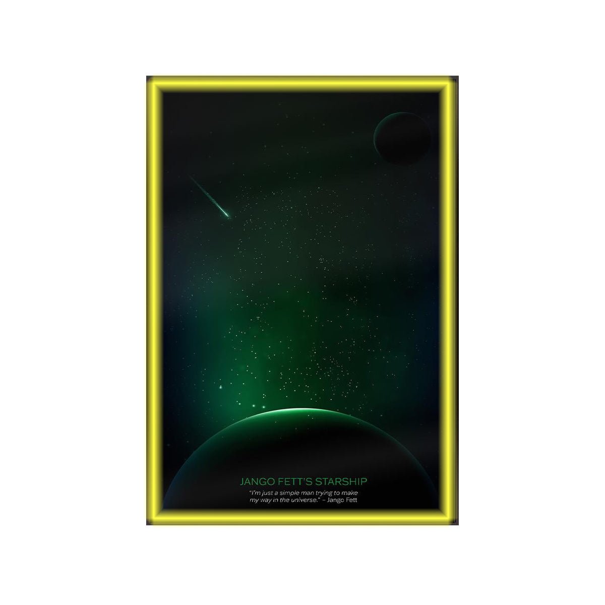 Wall Display Frame Compatible with LEGO® Star Wars™ Jango Fett’s Starship™ 75409 - brkox