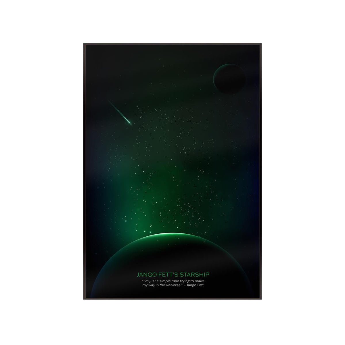 Wall Display Frame Compatible with LEGO® Star Wars™ Jango Fett’s Starship™ 75409 - brkox