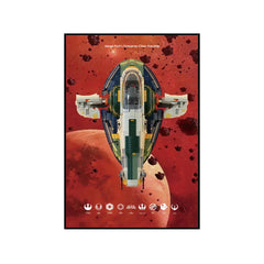 Wall Display Frame Compatible with LEGO® Star Wars™ Jango Fett’s Starship™ 75409 Style A - brickzonehub