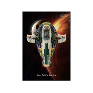 Wall Display Frame Compatible with LEGO® Star Wars™ Jango Fett’s Starship™ 75409 Style B - brkox