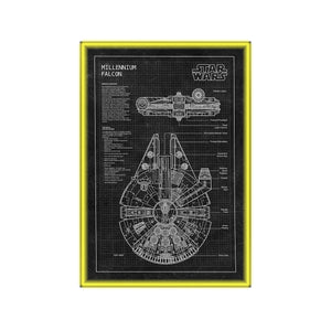 Wall Display Frame Compatible with Lego® Star Wars™ The Dark Falcon 75389 Style A