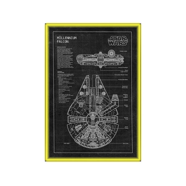 Wall Display Frame Compatible with Lego® Star Wars™ The Dark Falcon 75389 Style A