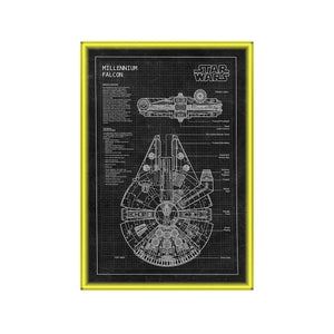 Wall Display Frame Compatible with Lego® Star Wars™ Millennium Falcon™ 75389 - brkox
