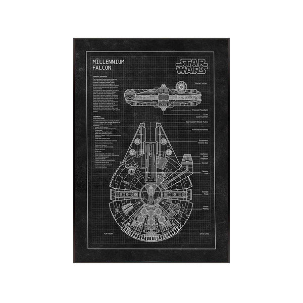 Wall Display Frame Compatible with Lego® Star Wars™ Millennium Falcon™ 75389 - brkox