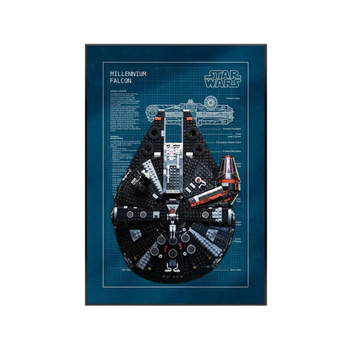 Wall Display Frame Compatible with Lego® Star Wars™ Millennium Falcon™ 75389 Style A - brkox