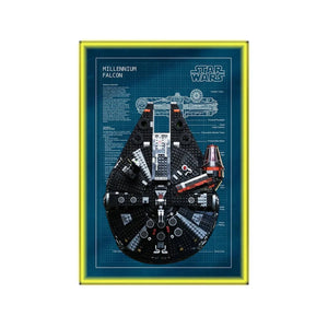 Wall Display Frame Compatible with Lego® Star Wars™ Millennium Falcon™ 75389 Style A - brkox