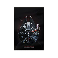 Wall Display Frame Compatible with Lego® Star Wars™ Millennium Falcon™ 75389 Style B - brkox