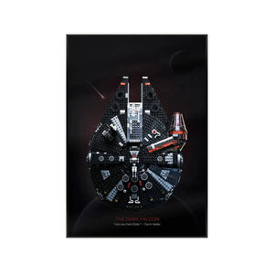 Wall Display Frame Compatible with Lego® Star Wars™ Millennium Falcon™ 75389 Style B - brkox