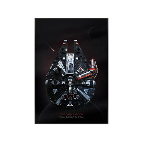 Wall Display Frame Compatible with Lego® Star Wars™ Millennium Falcon™ 75389 Style B - brkox