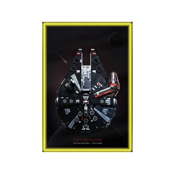 Wall Display Frame Compatible with Lego® Star Wars™ Millennium Falcon™ 75389 Style B - brkox