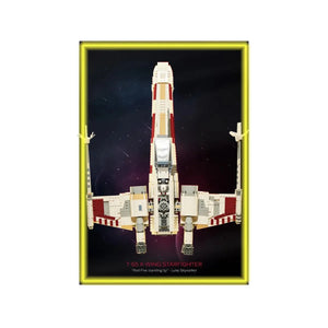 Wall Display Frame Compatible with LEGO® Star Wars™ T - 65 X - Wing 75355 - brkox