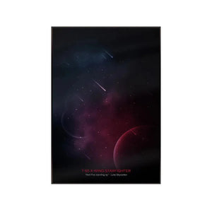 Wall Display Frame Compatible with LEGO® Star Wars™ T - 65 X - Wing 75355 - brkox