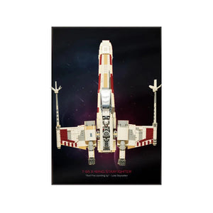 Wall Display Frame Compatible with LEGO® Star Wars™ T - 65 X - Wing 75355 - brkox
