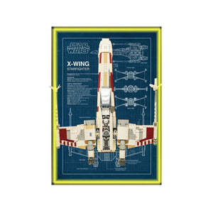 Wall Display Frame Compatible with LEGO® Star Wars™ T - 65 X - Wing 75355 Style A - brkox