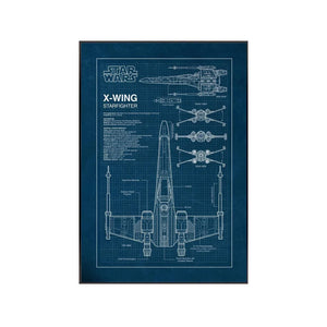 Wall Display Frame Compatible with LEGO® Star Wars™ T - 65 X - Wing 75355 Style A - brkox