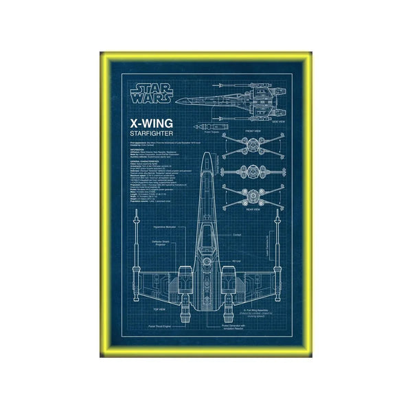 Wall Display Frame Compatible with LEGO® Star Wars™ T - 65 X - Wing 75355 Style A - brkox