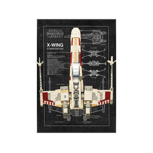 Wall Display Frame Compatible with LEGO® Star Wars™ X-Wing Starfighter™ 75355 Style A