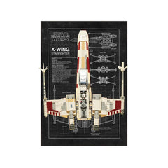 Wall Display Frame Compatible with LEGO® Star Wars™ T - 65 X - Wing 75355 Style B - brkox