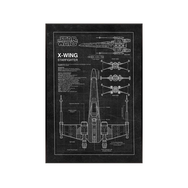 Wall Display Frame Compatible with LEGO® Star Wars™ T - 65 X - Wing 75355 Style B - brkox