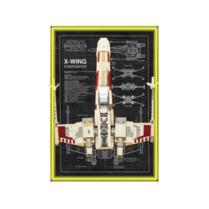 Wall Display Frame Compatible with LEGO® Star Wars™ X-Wing Starfighter™ 75355 Style A