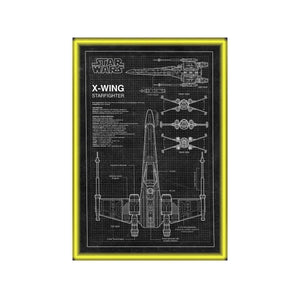 Wall Display Frame Compatible with LEGO® Star Wars™ T - 65 X - Wing 75355 Style B - brkox