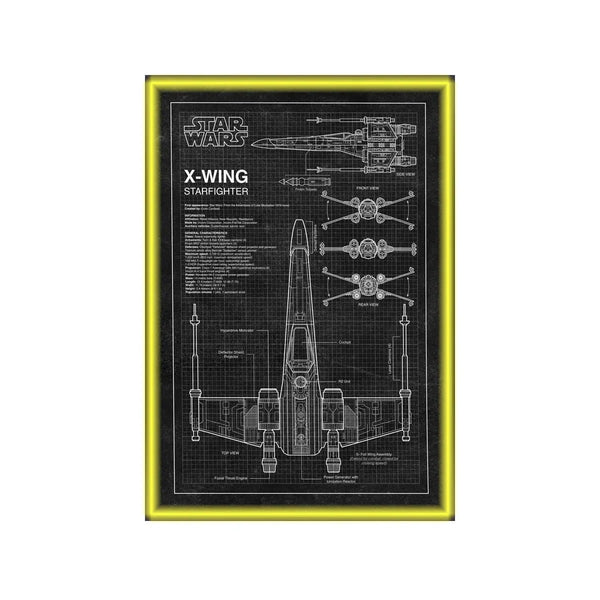 Wall Display Frame Compatible with LEGO® Star Wars™ T - 65 X - Wing 75355 Style B - brkox