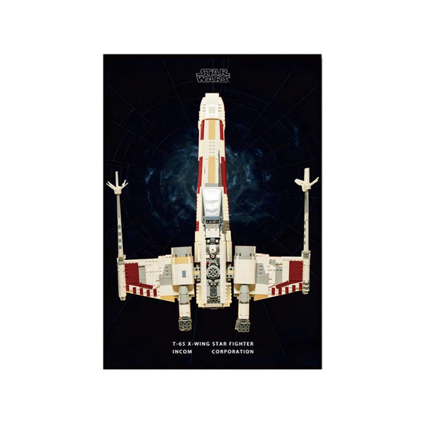 Wall Display Frame Compatible with LEGO® Star Wars™ X-Wing Starfighter™ 75355