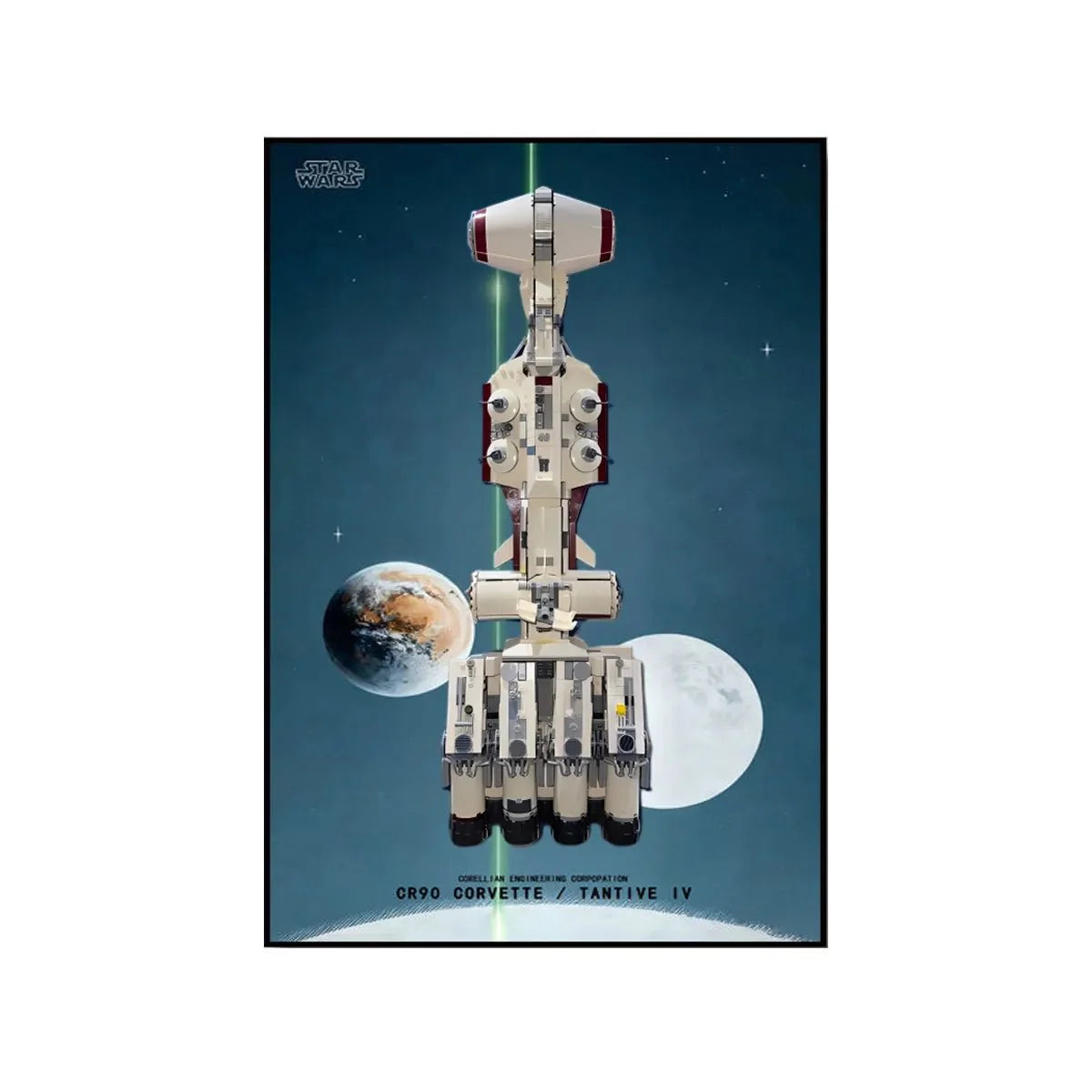 Wall Display Frame Compatible with LEGO® Star Wars™ Tantive IV™ 75244 - brkox