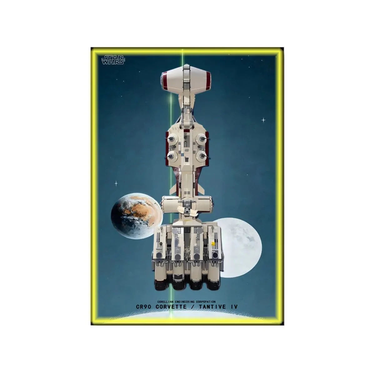 Wall Display Frame Compatible with LEGO® Star Wars™ Tantive IV™ 75244 - brkox