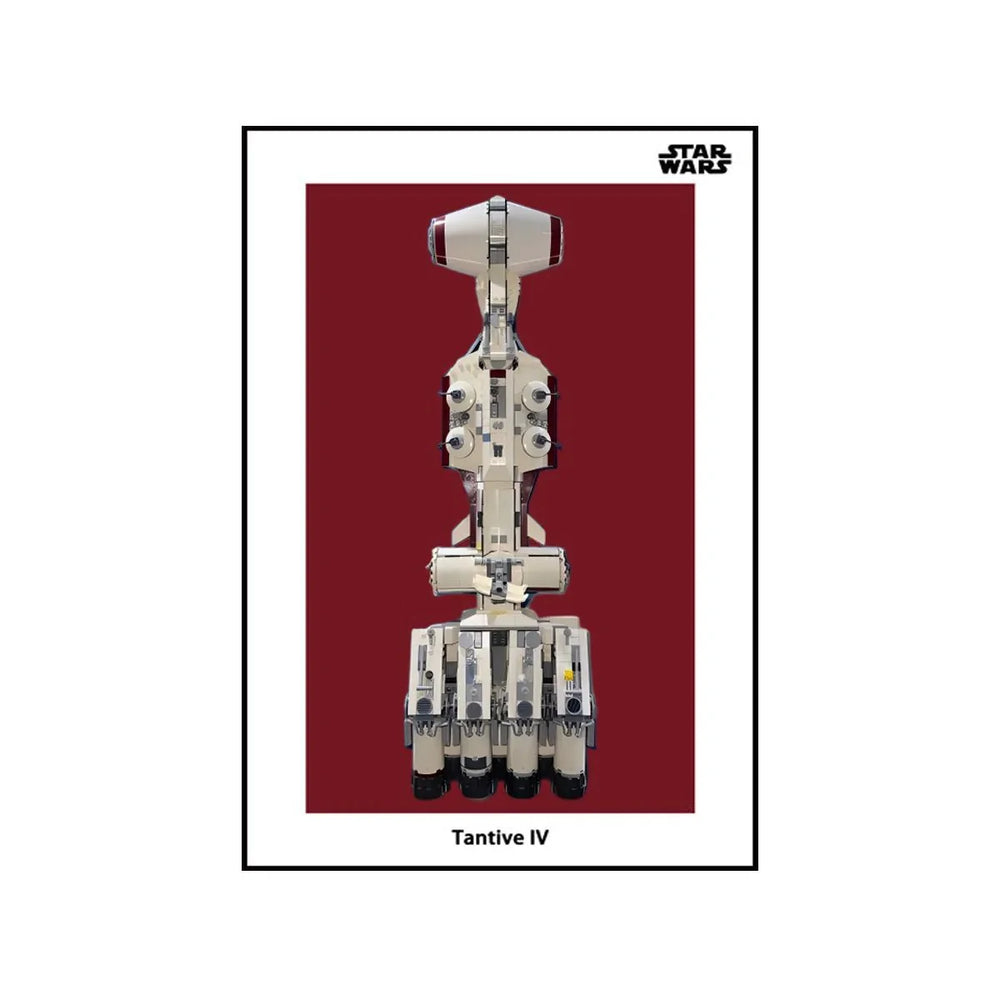 Wall Display Frame Compatible with LEGO® Star Wars™ Tantive IV™ 75244 Style A - brkox