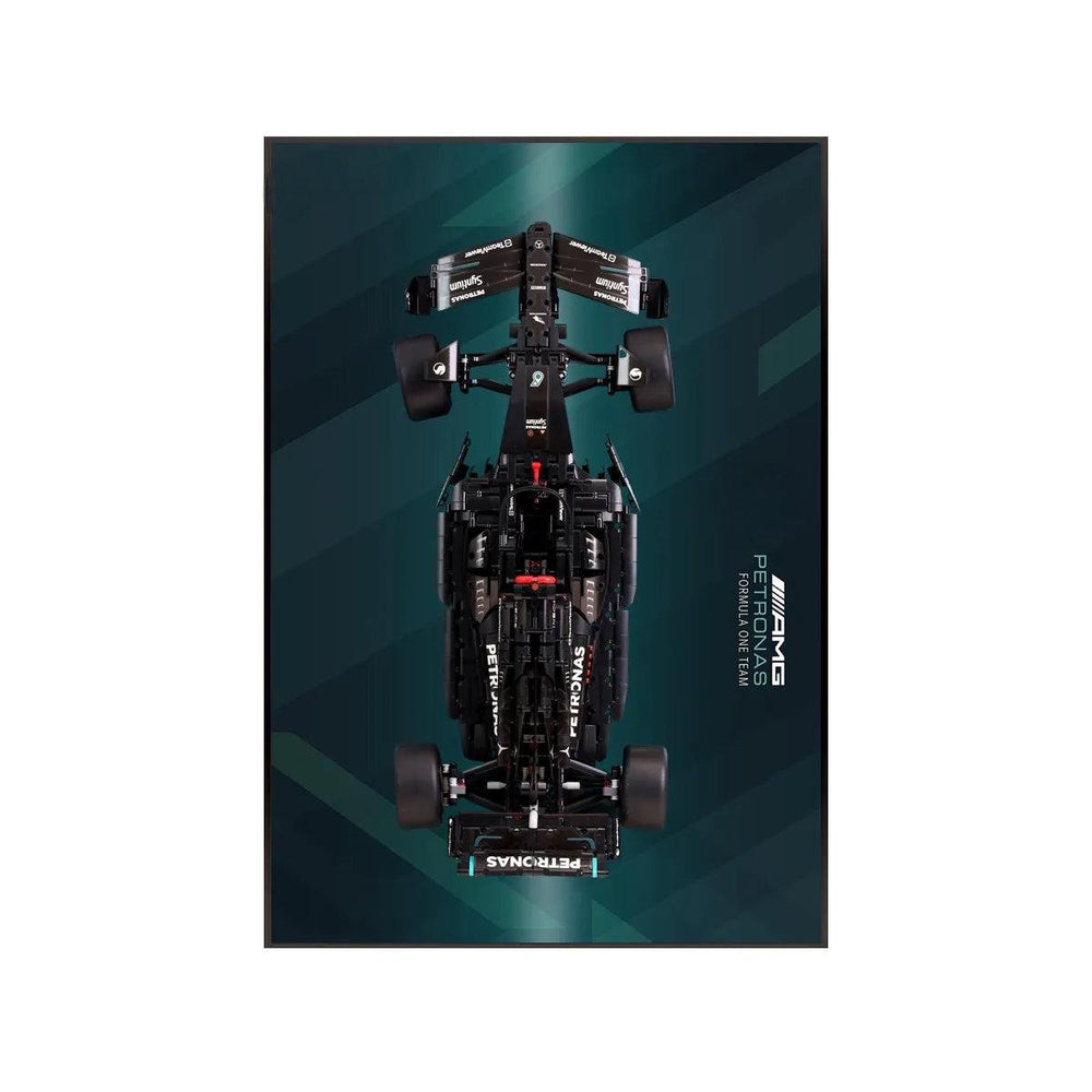 Wall Display Frame Compatible with LEGO® Technic AMG F1 W14 42171 Style G