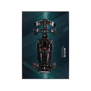 Wall Display Frame Compatible with LEGO® Technic AMG F1 W14 42171 Style G - brickzonehub