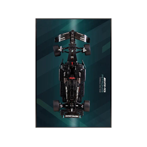 Wall Display Frame Compatible with LEGO® Technic AMG F1 W14 42171 Style G - brickzonehub