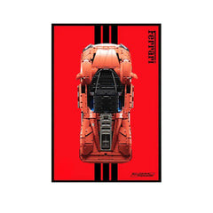 Wall Display Frame Compatible with LEGO® Technic™ Ferrari Daytona SP3 42143 Style A - brickzonehub
