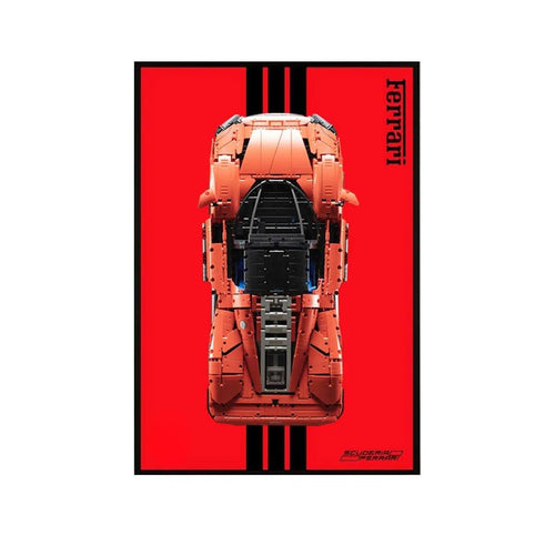 Wall Display Frame Compatible with LEGO® Technic™ Ferrari Daytona SP3 42143 Style A - brickzonehub