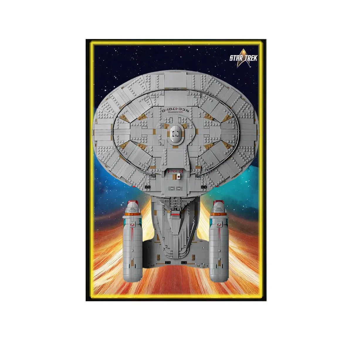 Wall Display Frame Compatible with LEGO® USS Enterprise NCC - 1701 - D™ 10365 Style A - brkox