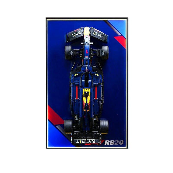 Wall Display Frame for LEGO® 42206 Red Bull RB20 - brickzonehub