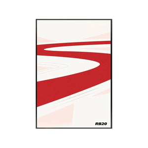 Wall Display Frame for LEGO® 42206 Red Bull RB20 - brickzonehub