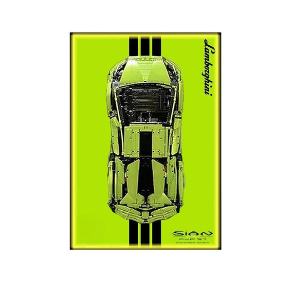 Wall Mount Display Frame Compatible with LEGO® Lamborghini Sian 42115 Style A - brickzonehub