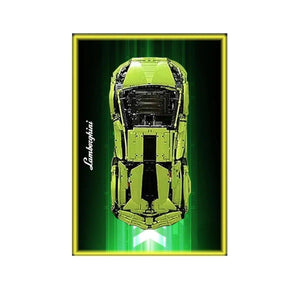 Wall Display Frame for LEGO® Technic™ Lamborghini Sian FKP 37 42115 | Lime Surge