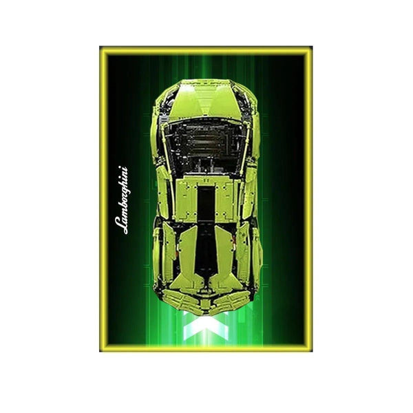 Wall Display Frame for LEGO® Technic™ Lamborghini Sian FKP 37 42115 | Lime Surge
