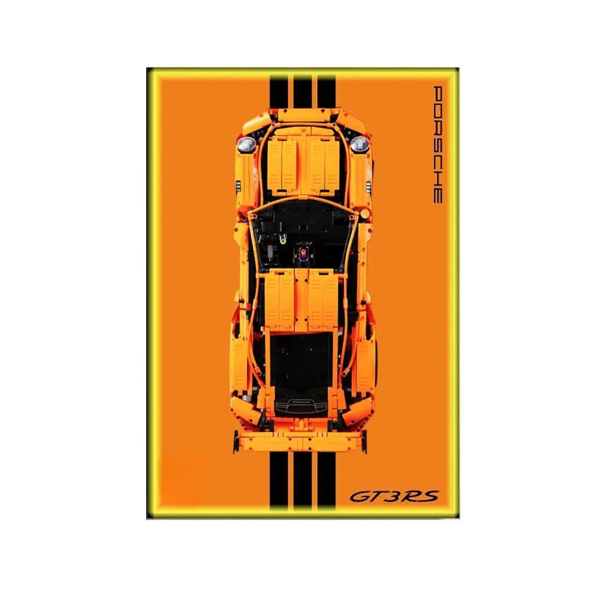 Wall Mount Display Frame Compatible with LEGO® Porsche 911 GT3 RS 42056