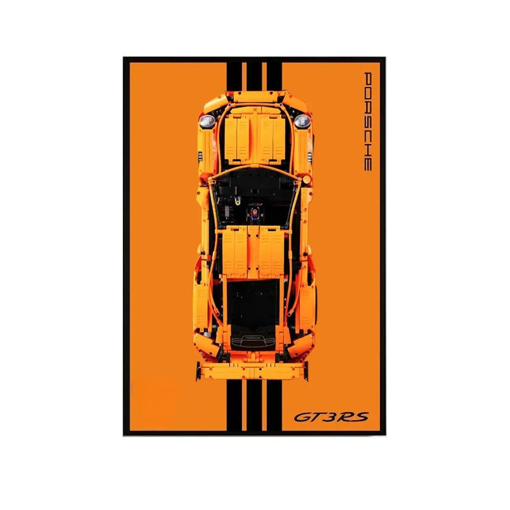 Wall Mount Display Frame Compatible with LEGO® Porsche 911 GT3 RS 42056